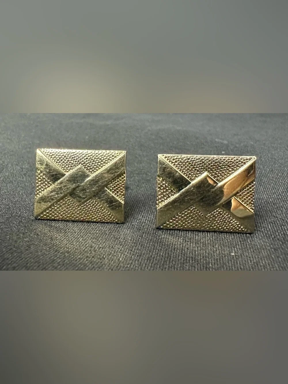 SWANK MCM Chevron cufflinks